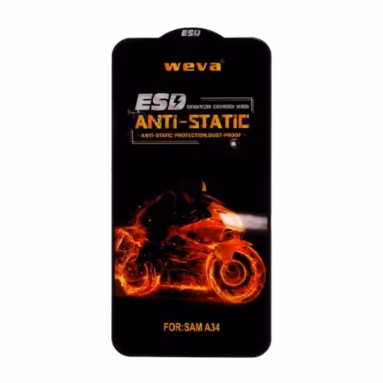 گلس گوشی Full Cover ESD Anti Satic - Weva برای Samsung A34