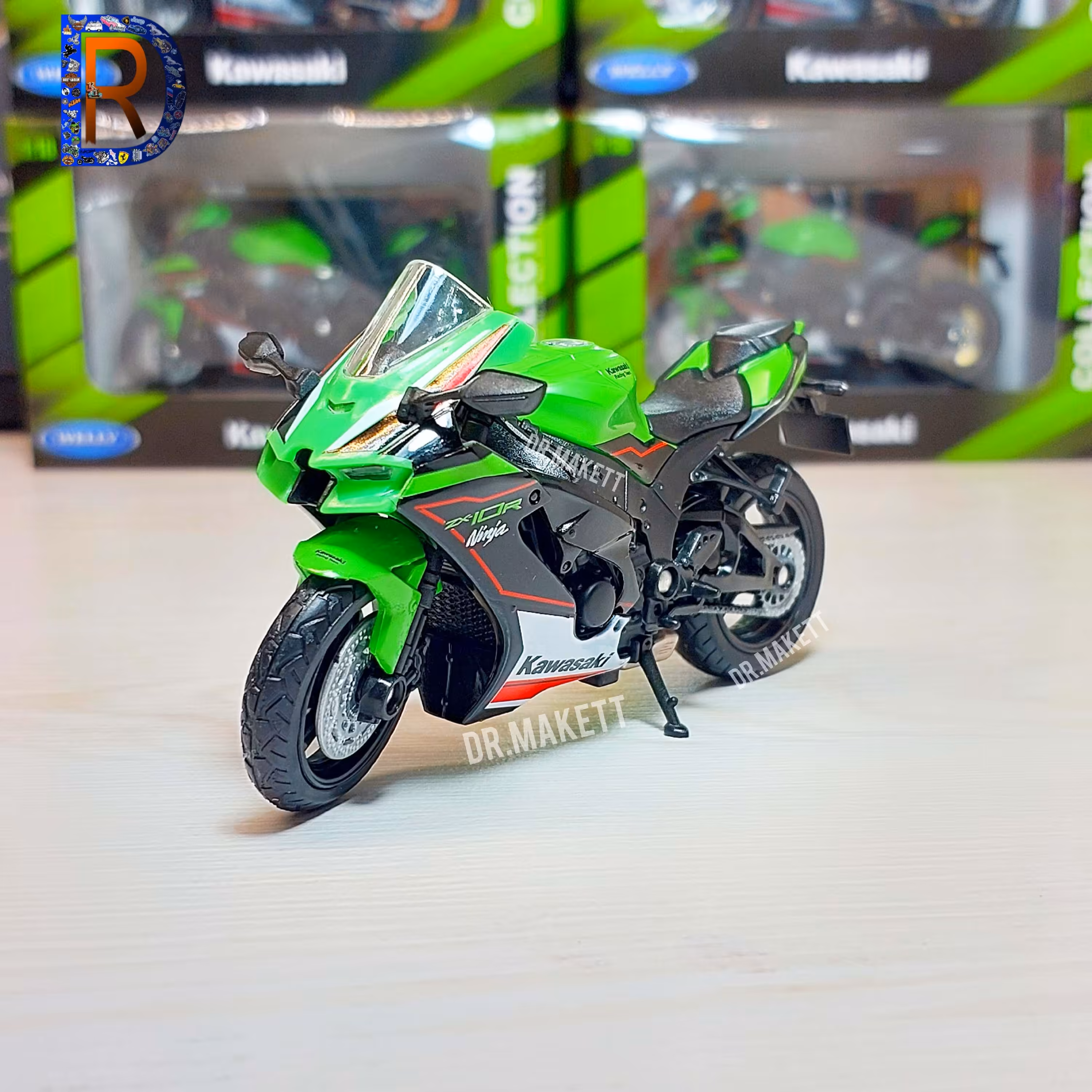 ماکت موتور ویلی مدل کاوازاکی Ninja Zx10R Kawasaki رنگ سبز اسپشیال 