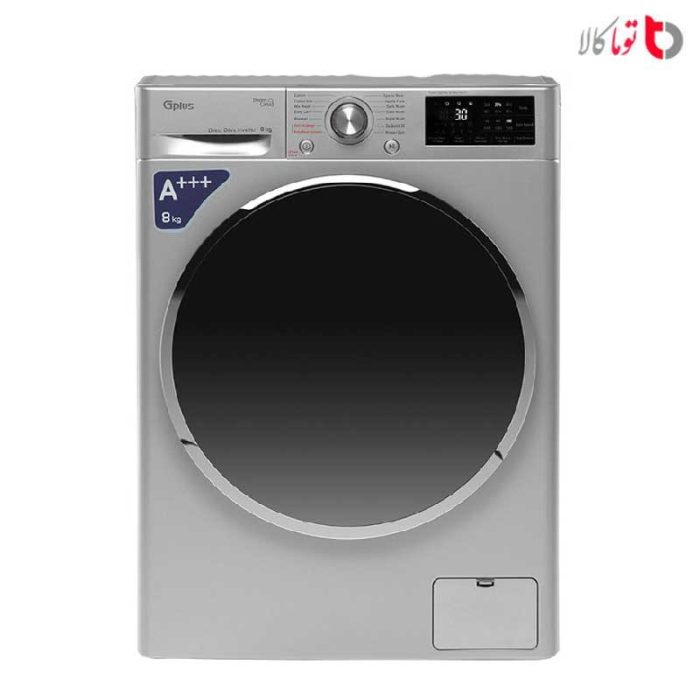 لباسشویی جی پلاس ماشین سیلور مدل GWM-P87S ظرفیت 8 کیلوگرم
