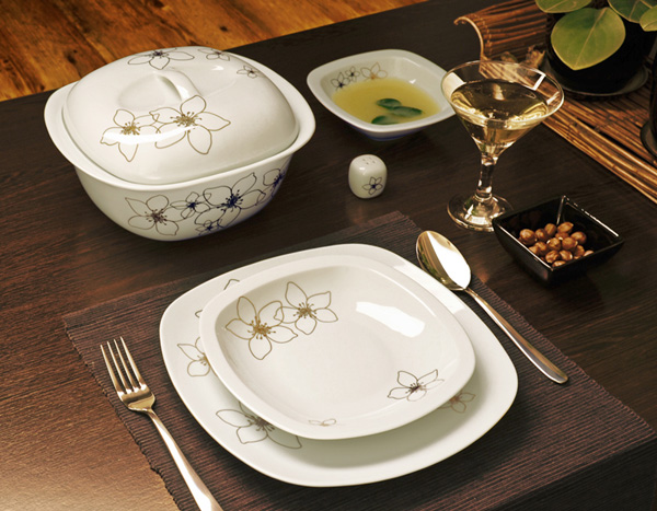 سرویس چینی زرین 12 نفره کامل آمیتیس (98 پارچه)