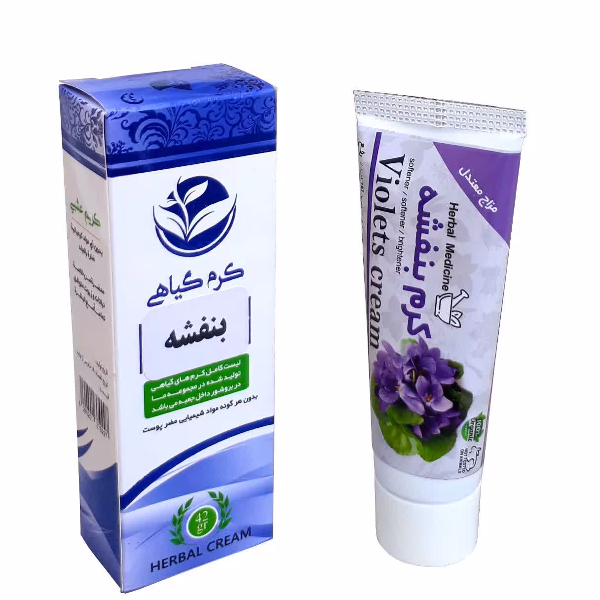 کرم بنفشه تیوپی فدک (دارونامه-نرم کننده و مرطوب کننده)