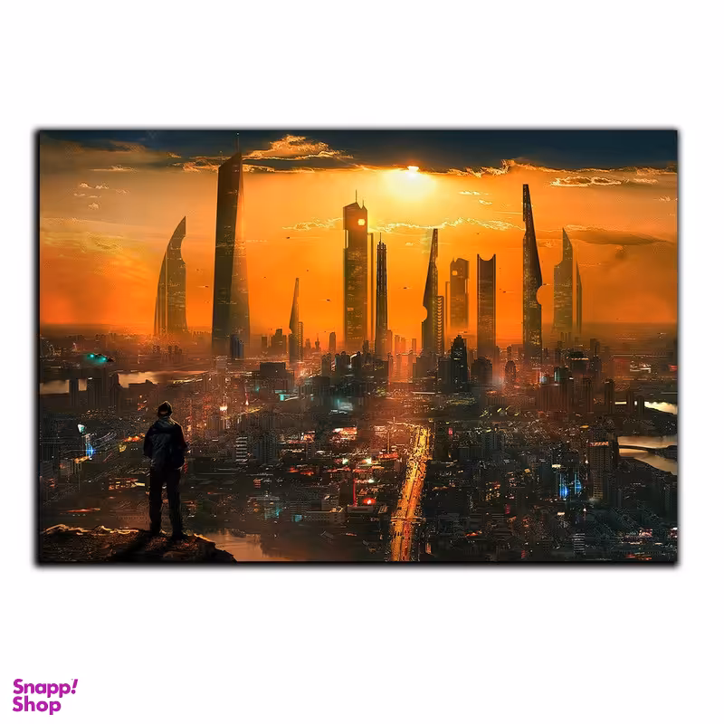 تابلو شاسی بکلیت طرح نقاشی غروب در شهر مدل SH-S5600