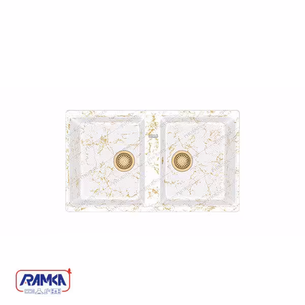 سینک گرانیتی فونیکس کد 130 سفید مرمر طلایی