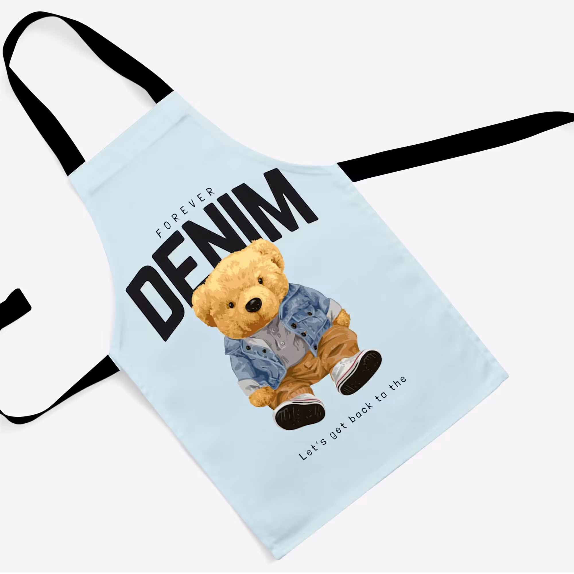 پیشبند تدی مخمل چاپ دیجیتال قابل شستشو و رنگ ثابت دارای آستر ضدآب کد 34