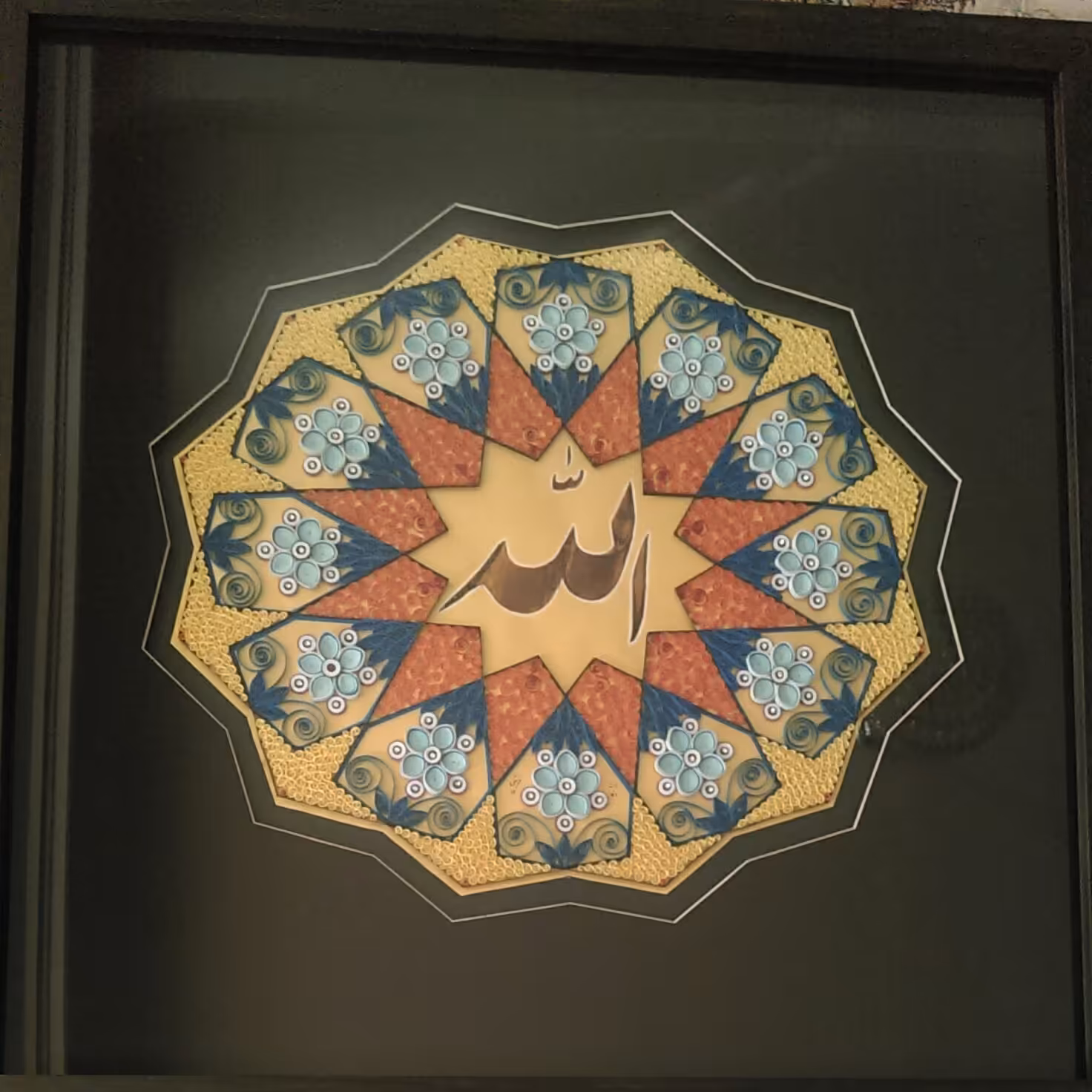تابلو الله تذهیب برجسته سایز88×88