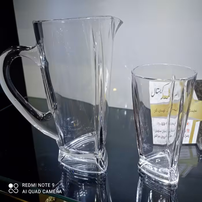 پارچ و لیوان کریستال ساده مدل ویستلر