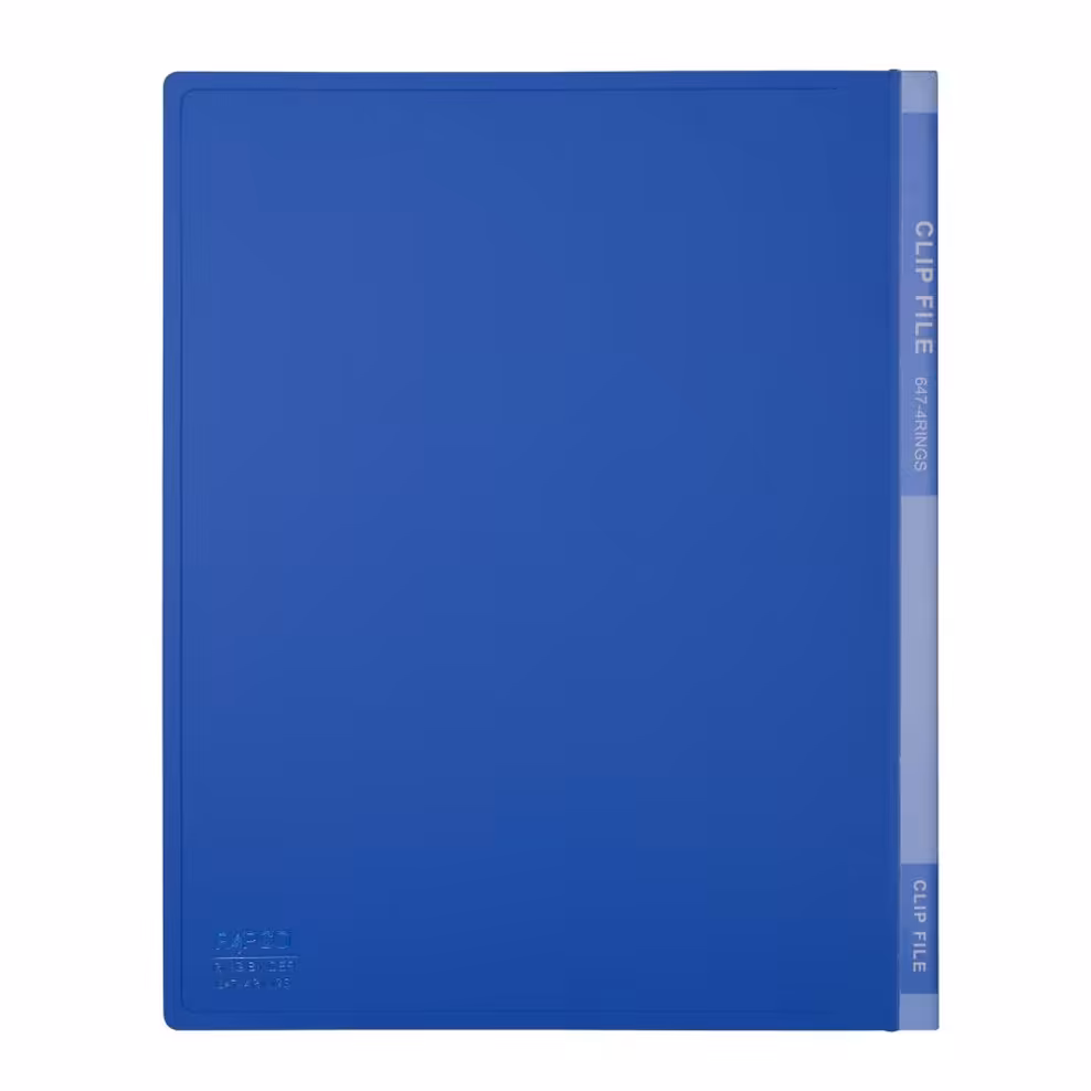 کلاسور 4 حلقه پاپکو مدل مات کد 647-4RING رنگ آبی