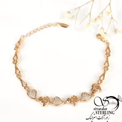 دستبند ژوپینگ طرح قلبی کد 7740