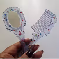 شانه و آینه رزینی دستساز