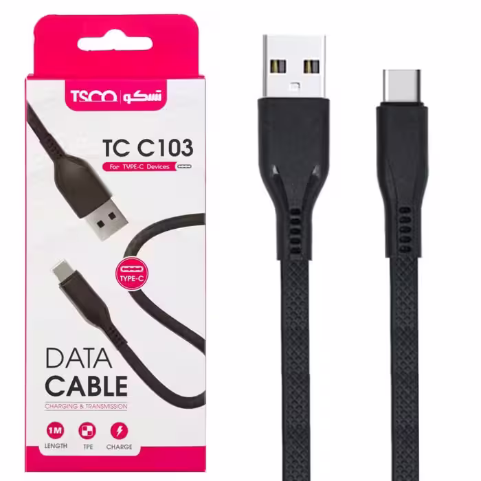 کابل شارژ Type-C تسکو TSCO TC C103 مشکی
