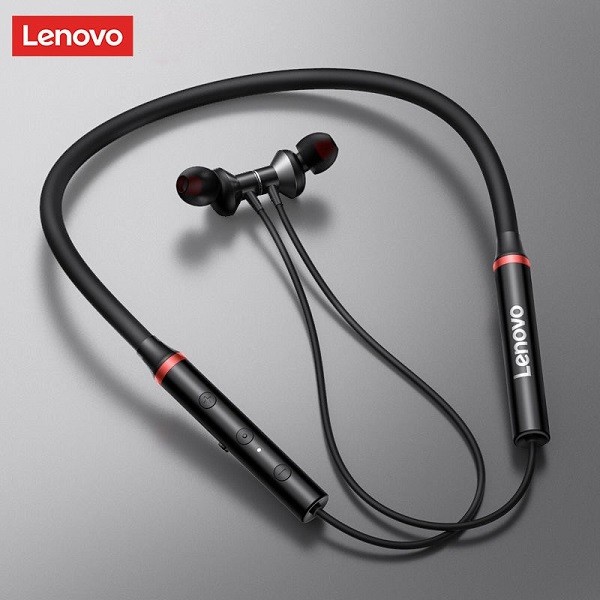 هندزفری بلوتوثی گردنی لنوو مدل HANGING HEADPHONE(رنگ مشکی)هندزفری بیسیم(هندزفری گردنی)