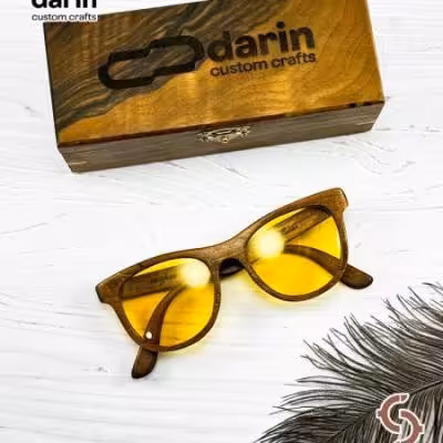 عینک چوب گردوی ماژان برند دارین 014 – DARIN MAZHAN