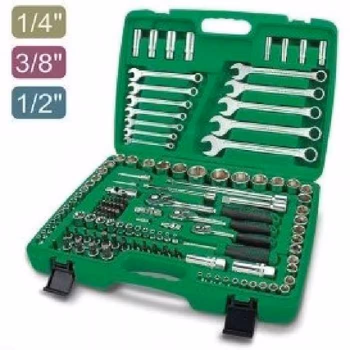 جعبه بکس 130 پارچه درایو 1/4،3/8،1/2 تاپ تول