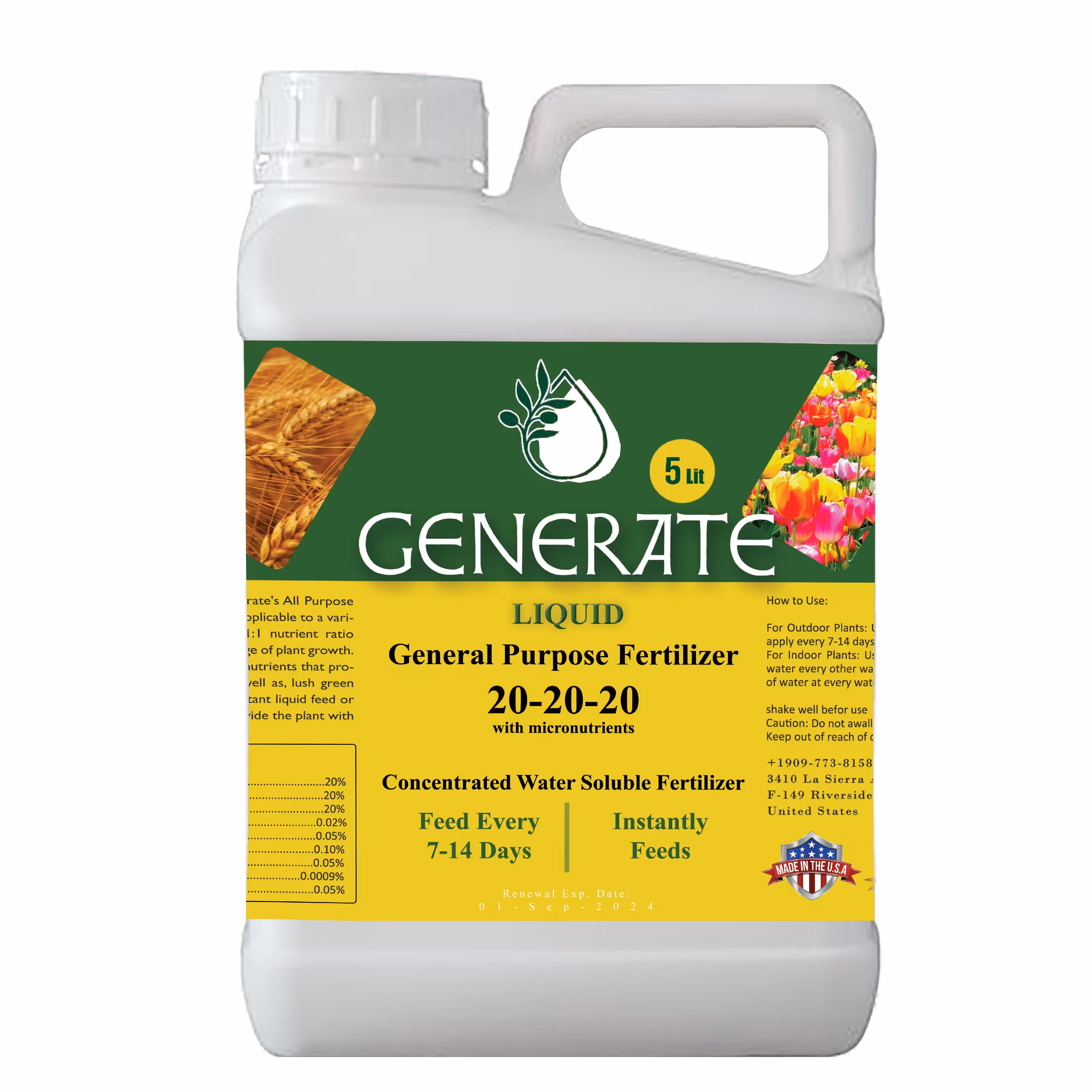 سه بیست (20-20-20) پنج لیتری جنریت محصول آمریکا اورجینال