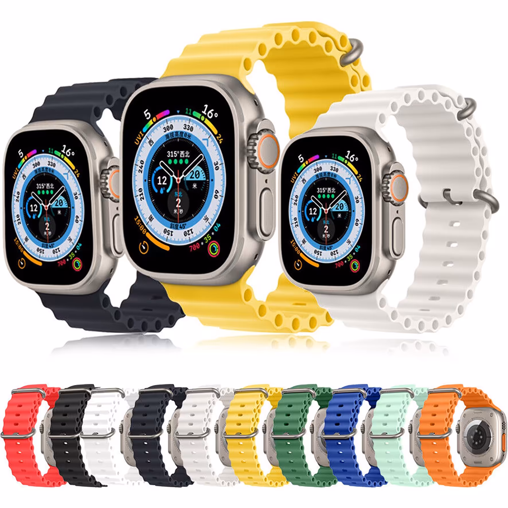 بند اوشن اپل واچ اولترا مدل OCEAN CHAIN STRAP FOR APPLE WATCH. 42.44.45
