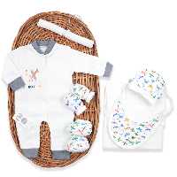 ست لباس بیمارستانی نوزادی پسرانه 7 تکه طرح هواپیما مادکر Mothercare