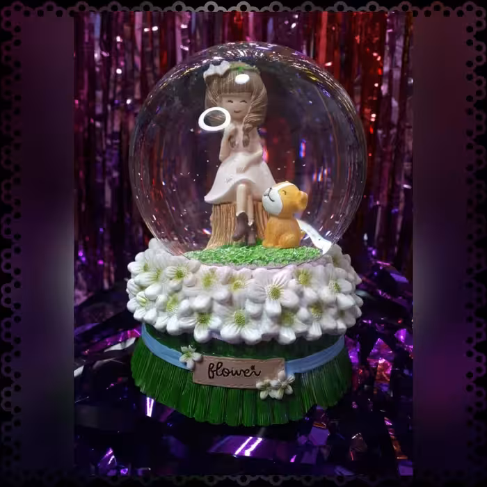 گوی موزیکال کوکی دختر و سگ کوچولو