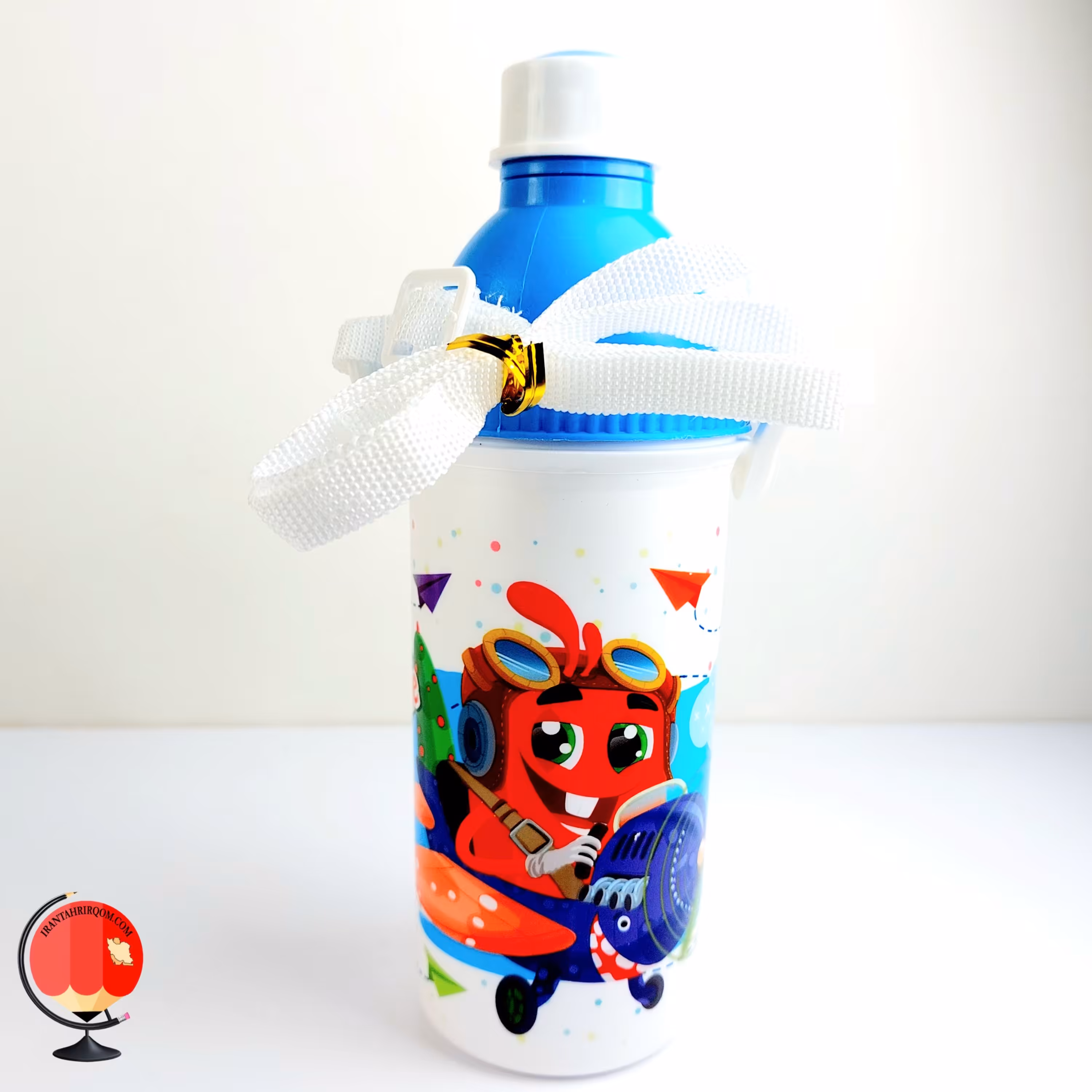 قمقمه اریا پلاستیکی 400 سی سی طرح هواپیما سوار کد 2521