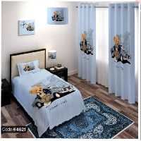 ست اتاق کودک طرح تدی و ماشین .روتختی .فرشینه .یک پنل پرده (پس کرایه)