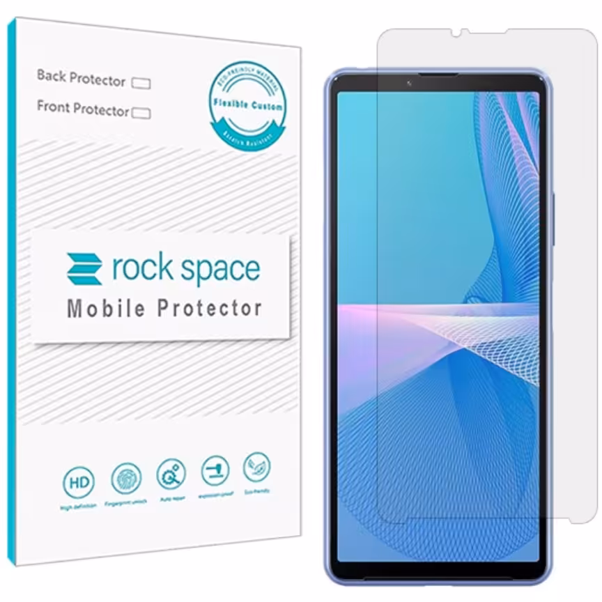 گلس نانو هیدروژل شفاف و ضد ضربه گوشی سونی Xperia 10 III برند راک اسپیس    