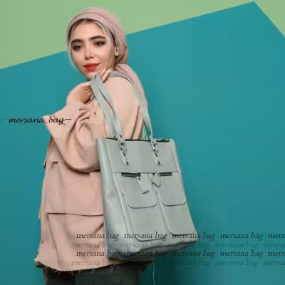 کیف دانشجویی سبک و با کیفیت کیف زنانه بزرگ کیف سبز کیف رنگی کیف سبک