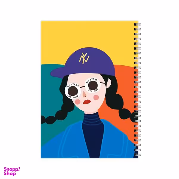 دفتر مشق 50 برگ بامبیلیپ طرح دختر با کلاه نیویورک کد 9873066