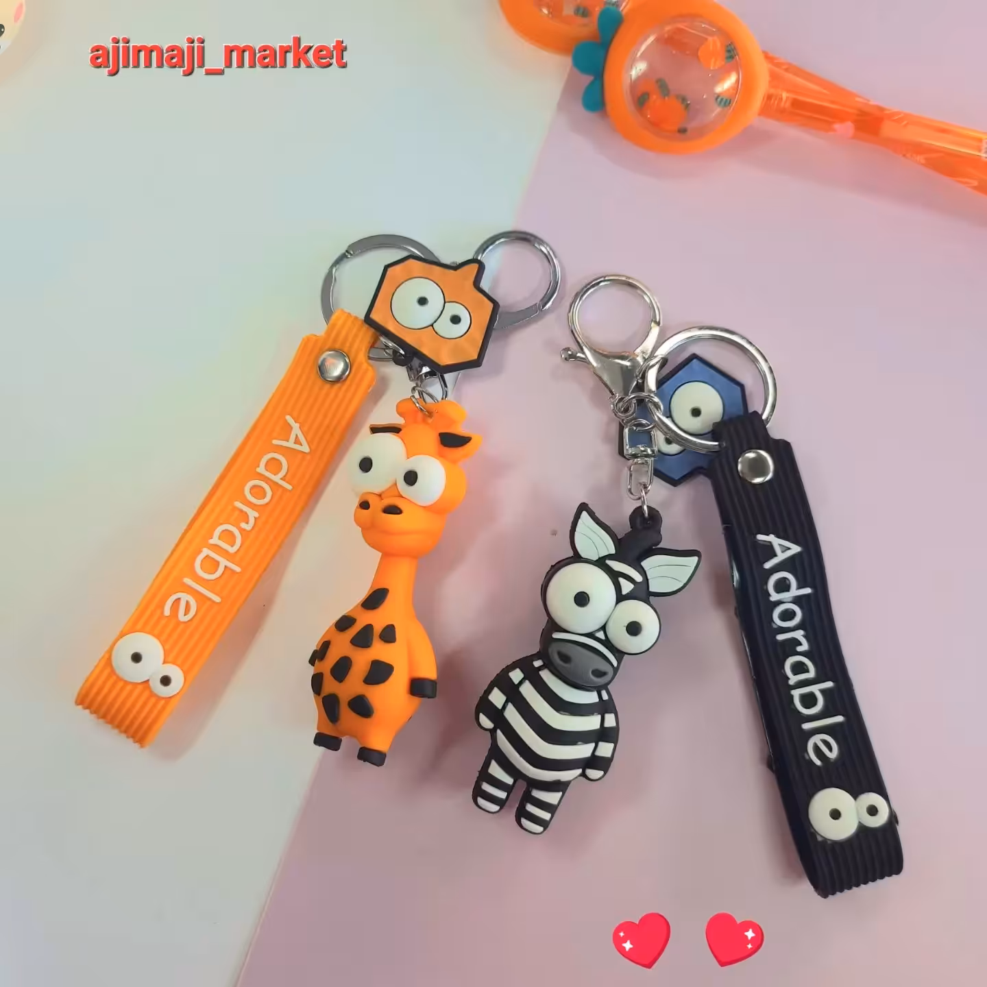 سر کلیدی سیلیکونی طرح گورخر و زرافه محکم