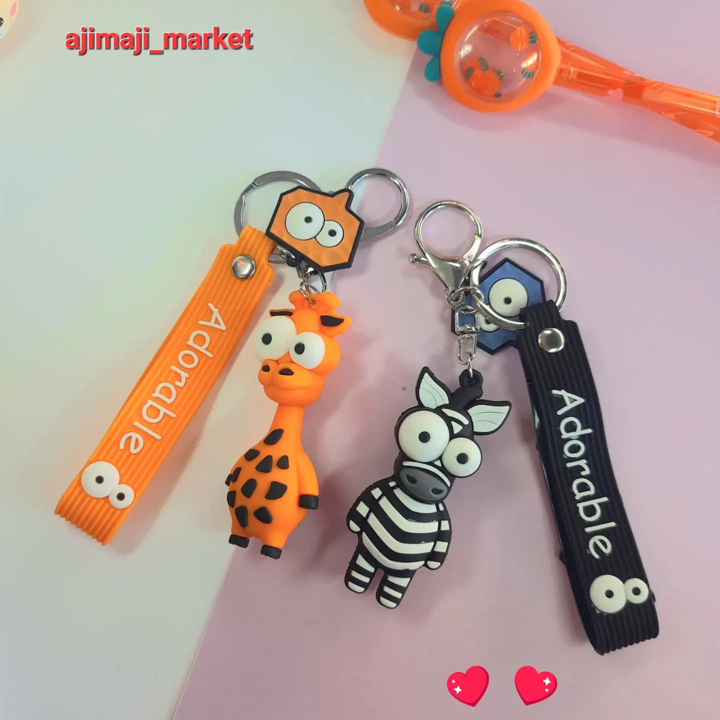 سر کلیدی سیلیکونی طرح گورخر و زرافه محکم