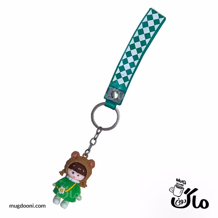 جاسوییچی بند دار سیلکونی دختر بامزه سبز