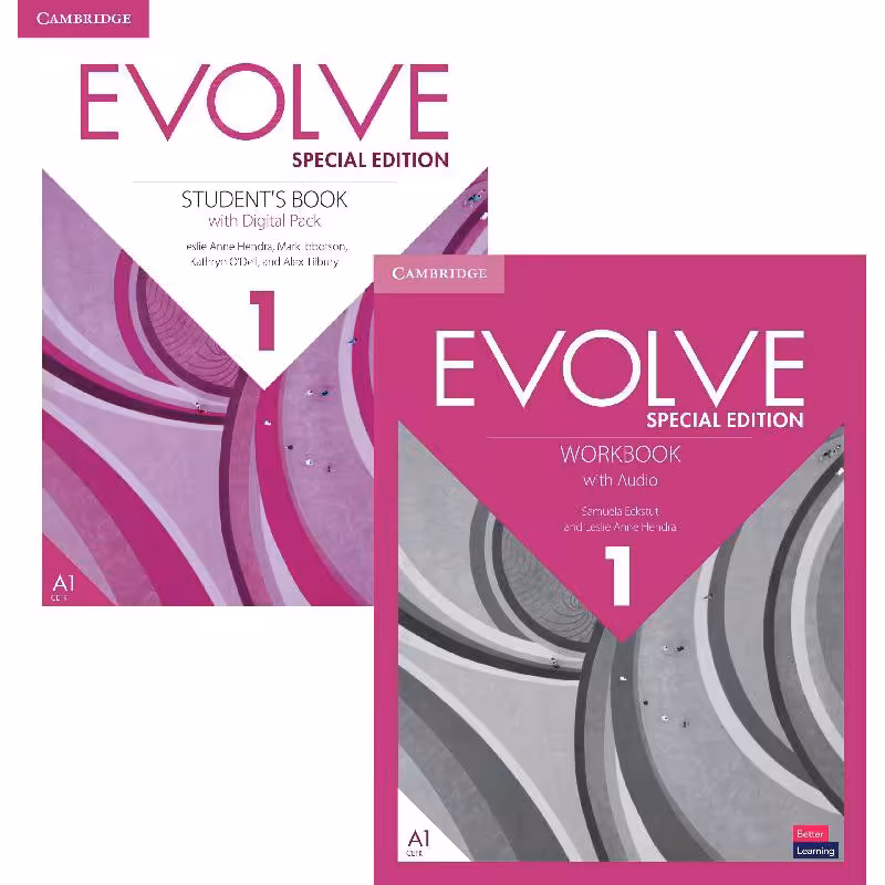 کتاب زبان ایوولو 1   Evolve 1 student book   with workbook