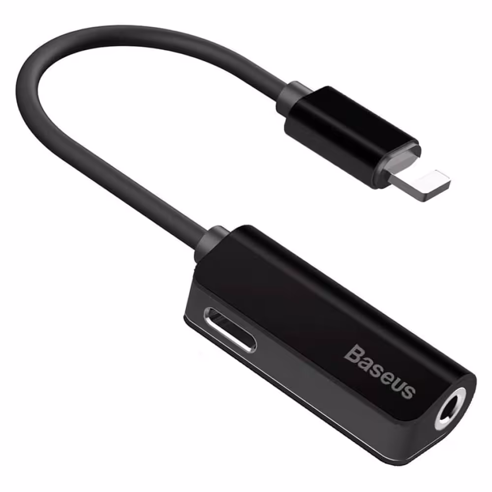 مبدل لایتنینگ به جک 3.5 میلی متر باسئوس Baseus Lightning to 3.5mm Headphone Jack Adapter