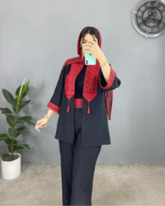 مانتو شلوار زنانه کرپ مدل فروغ