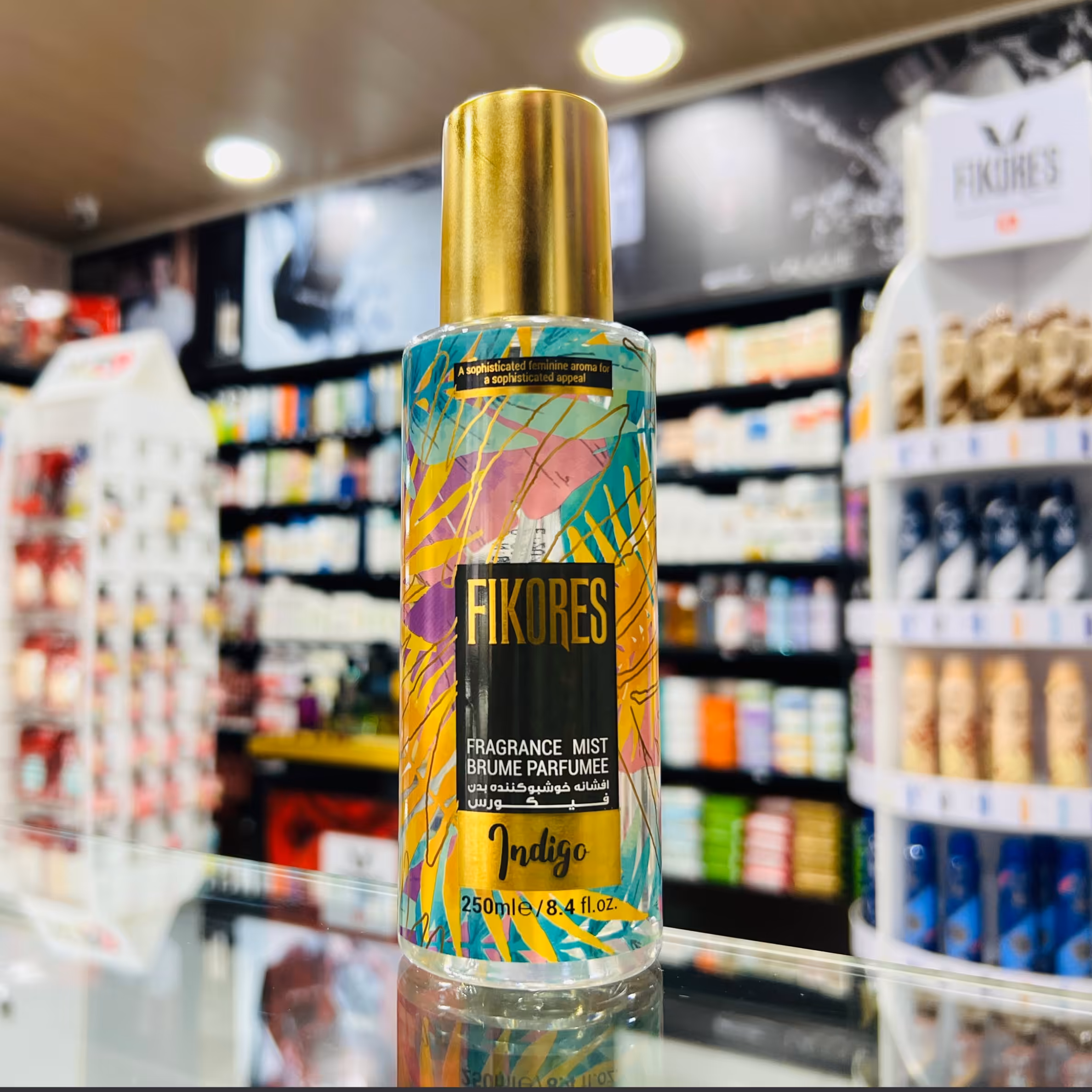 بادی اسپلش زنانه فیکورس مدل Indigo حجم 250 میلی لیتر