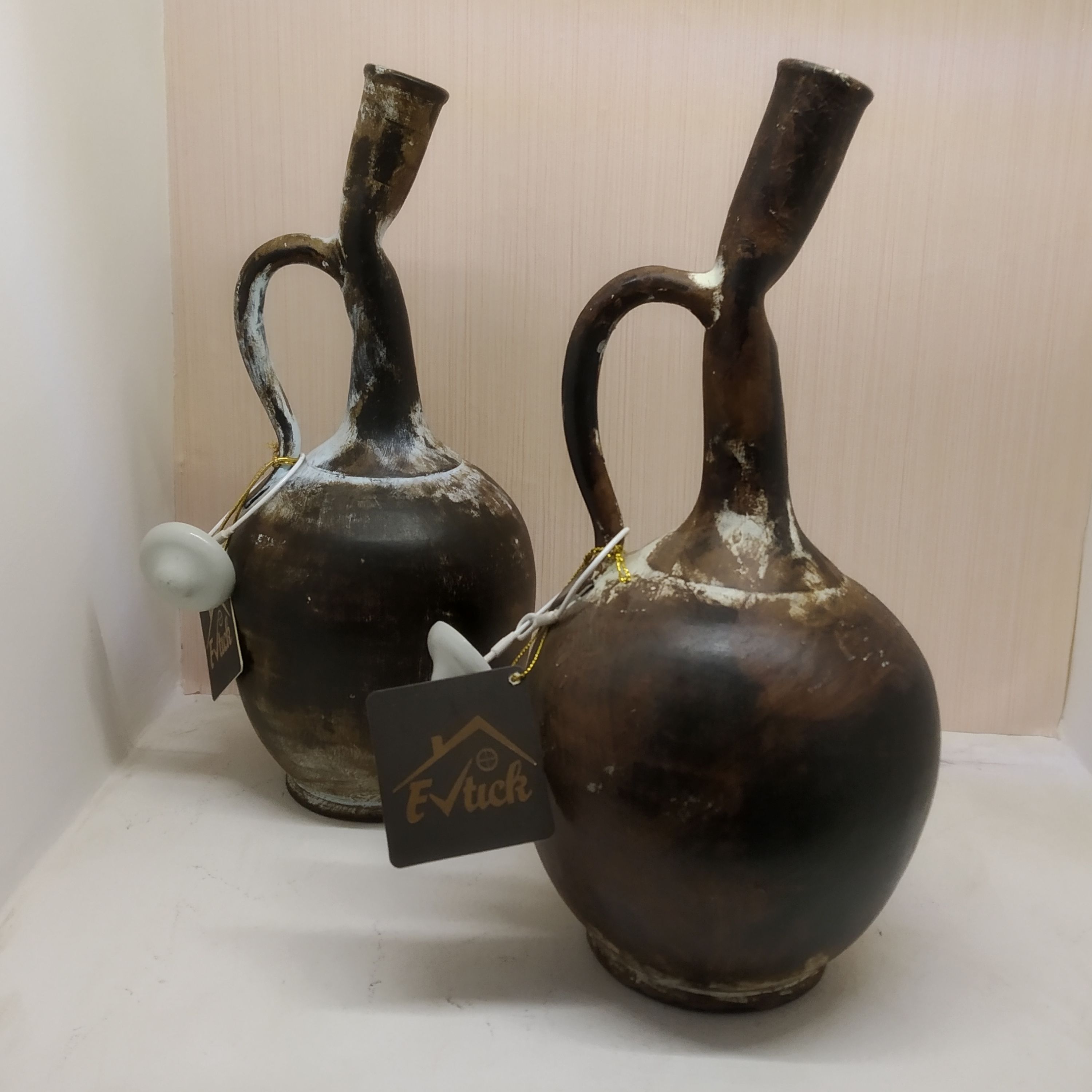 مجسمه گلدان کهنه کاری شده کد 6410
