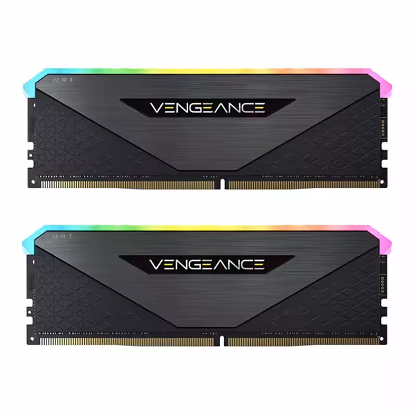 رم کورسیر مدل  VENGEANCE RGB RS Black 64GB 32GBx2 3200MHz CL16