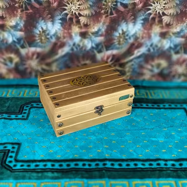 جعبه نخ و سوزن مدل مستطیل سنتی رنگی از جنس چوب روس