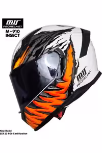 کلاه کاسکت موتورسیکلت چند رنگ موتور M 910 ایمنی حشرات سفید Flow ام تی اس MTS