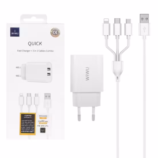 شارژر دیواری ویوو مدل Wi-U003 توان 20 وات به همراه کابل