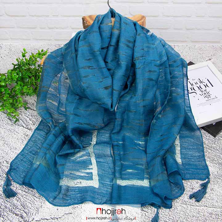 اطلاعات ، قیمت و خرید شال زاپ دار رنگ آبی کد D290