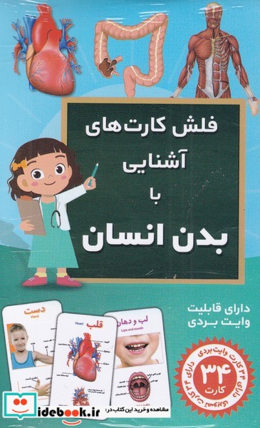 کتاب فلش کارت آموزشی آشنایی با بدن انسان