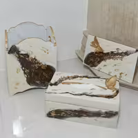 سطل زباله و جا دستمال کاغذی 