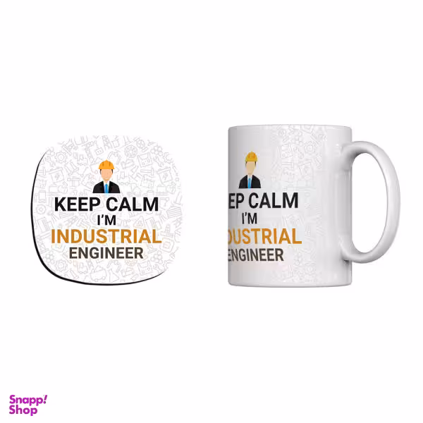 ماگ ترمه طراحان ایده مدل industrial engineer کد cfp1265 به همراه زیرلیوانی