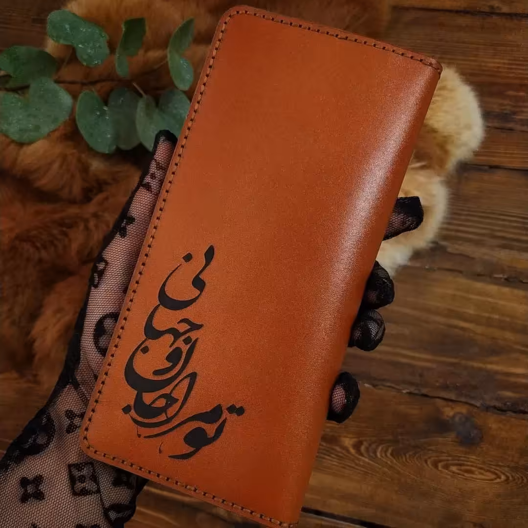 کیف پول کتی، چرم طبیعی  و دستدوز