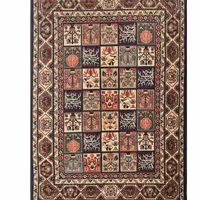 گلیم ماشینی (5-3) طرح خشتی (پالت رنگ دستار)-ارسال پس کرایه