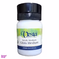 مدیوم اکریلیک وستا (Vesta) مدل Gloss Medium حجم 250 میلی لیتر
