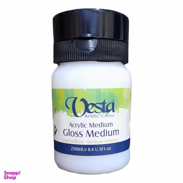 مدیوم اکریلیک وستا (Vesta) مدل Gloss Medium حجم 250 میلی لیتر