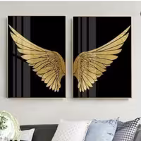 تابلو دکوراتیو مدرن بال فرشته تماماً کار دست 