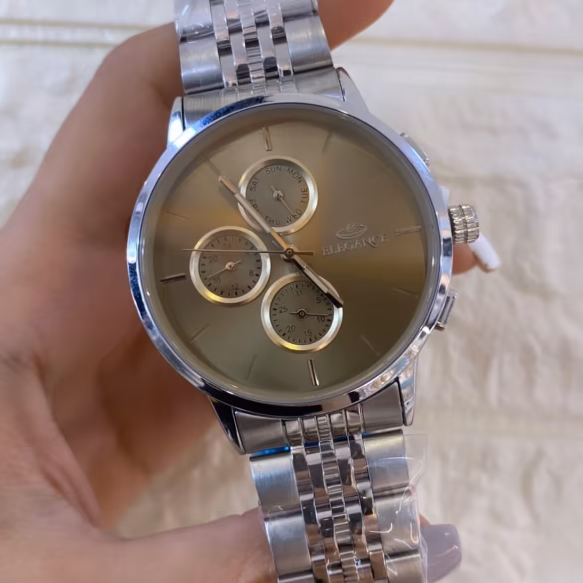 ساعت مردونه سه موتوره الگانس