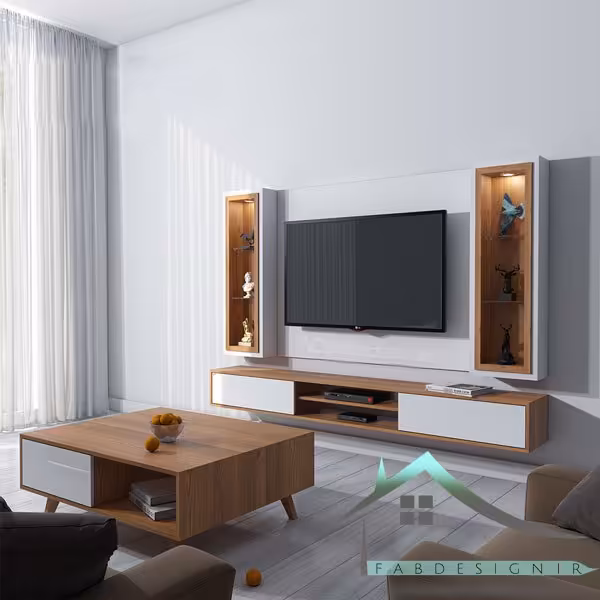 ست میز تلویزیون و میز جلومبلی fabset-200