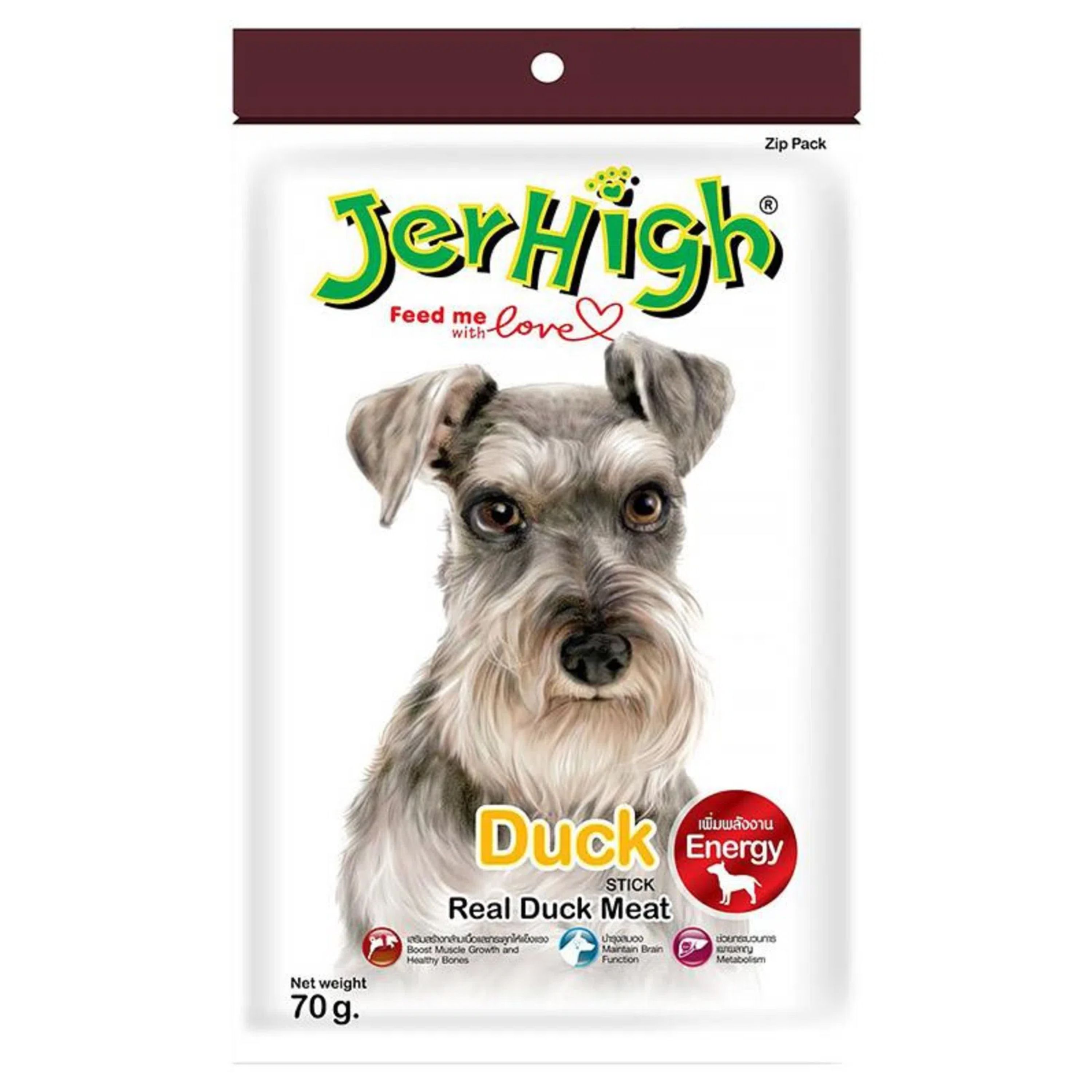 تشویقی سگ جرهای jerhigh مدل DUCK وزن 70 گرم